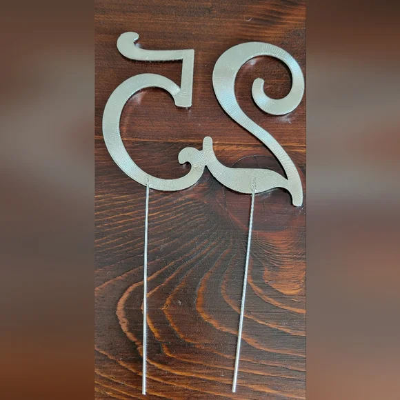 Silver Rhinestone Number 25 Cake Topper - Picture 4 of 6